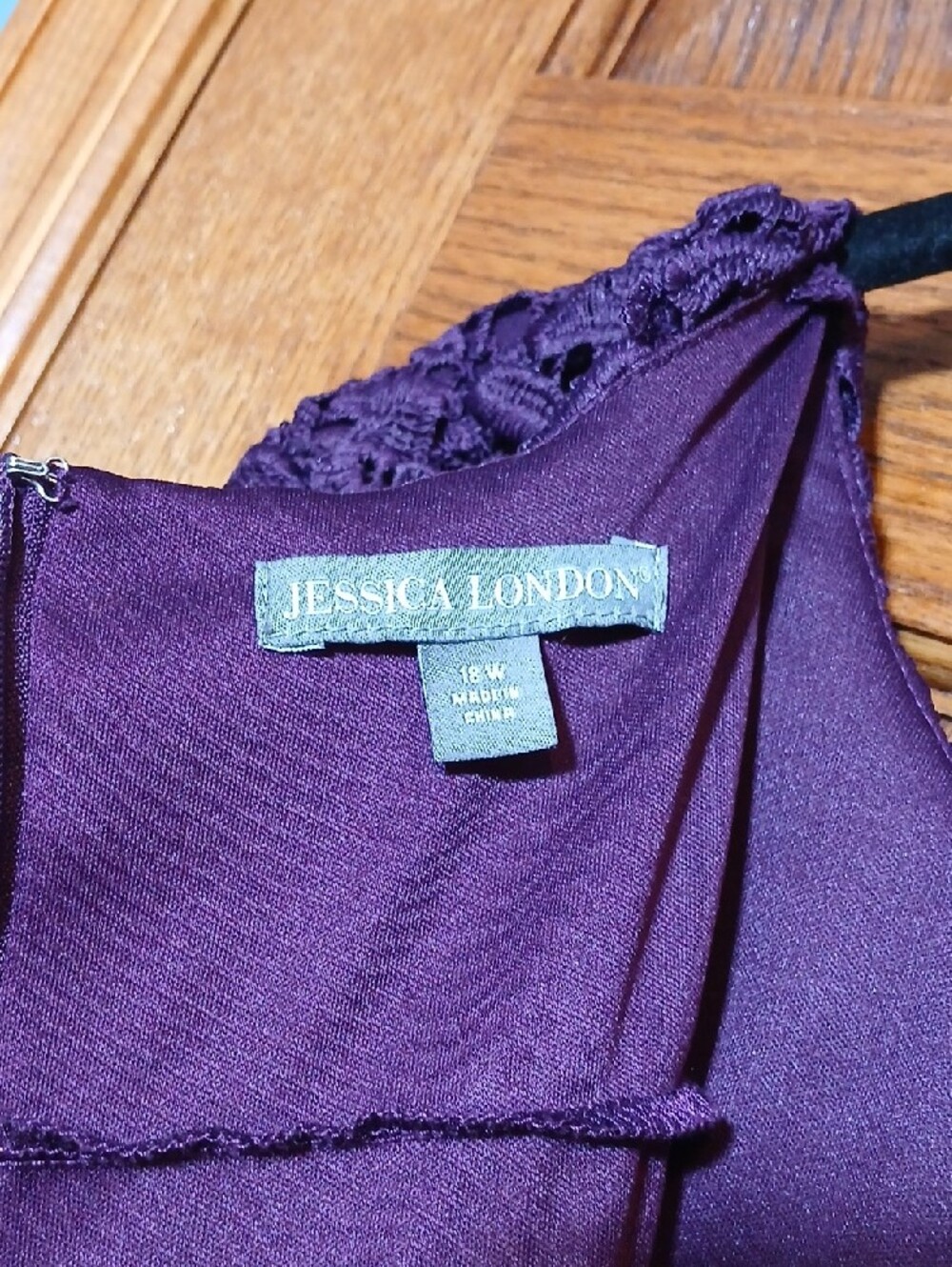Jessica London Deep Purple Lace Evening Dress 18W - Picture 4 of 8